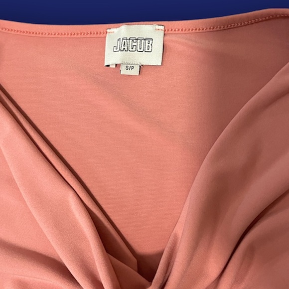 Blush Pink Vintage Cowl Neck Top - Picture 2 of 3